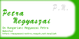 petra megyaszai business card